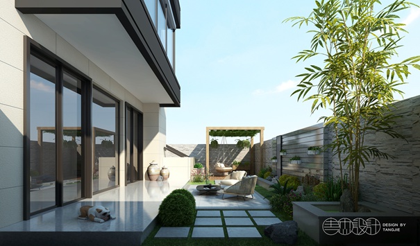 無錫紫蘋果裝飾 別墅庭院設(shè)計